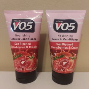 2x Alberto VO5 Nourishing Leave-In Conditioner Sun Ripened Strawberry 5oz